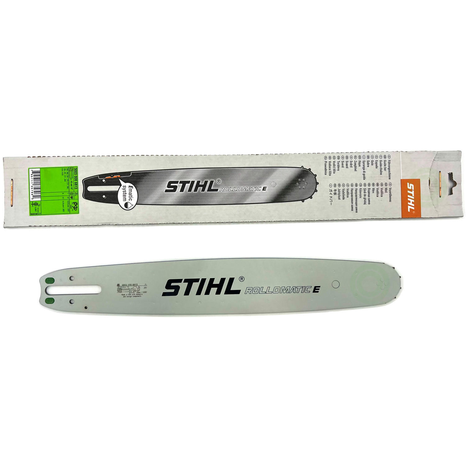 FÜHRUNGSSCHIENE Rollomatic E 40cm / 16" - 0.325" - 1,6 mm 30030086813 - Grau, Metall (50/10/1cm) - Stihl