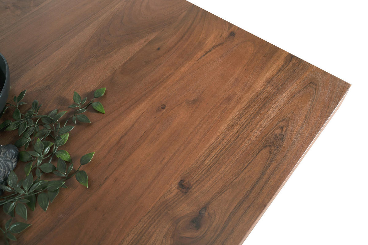 ESSTISCH RIO - Schwarz/Braun, Holz/Metall (80/80/77cm) - SAM