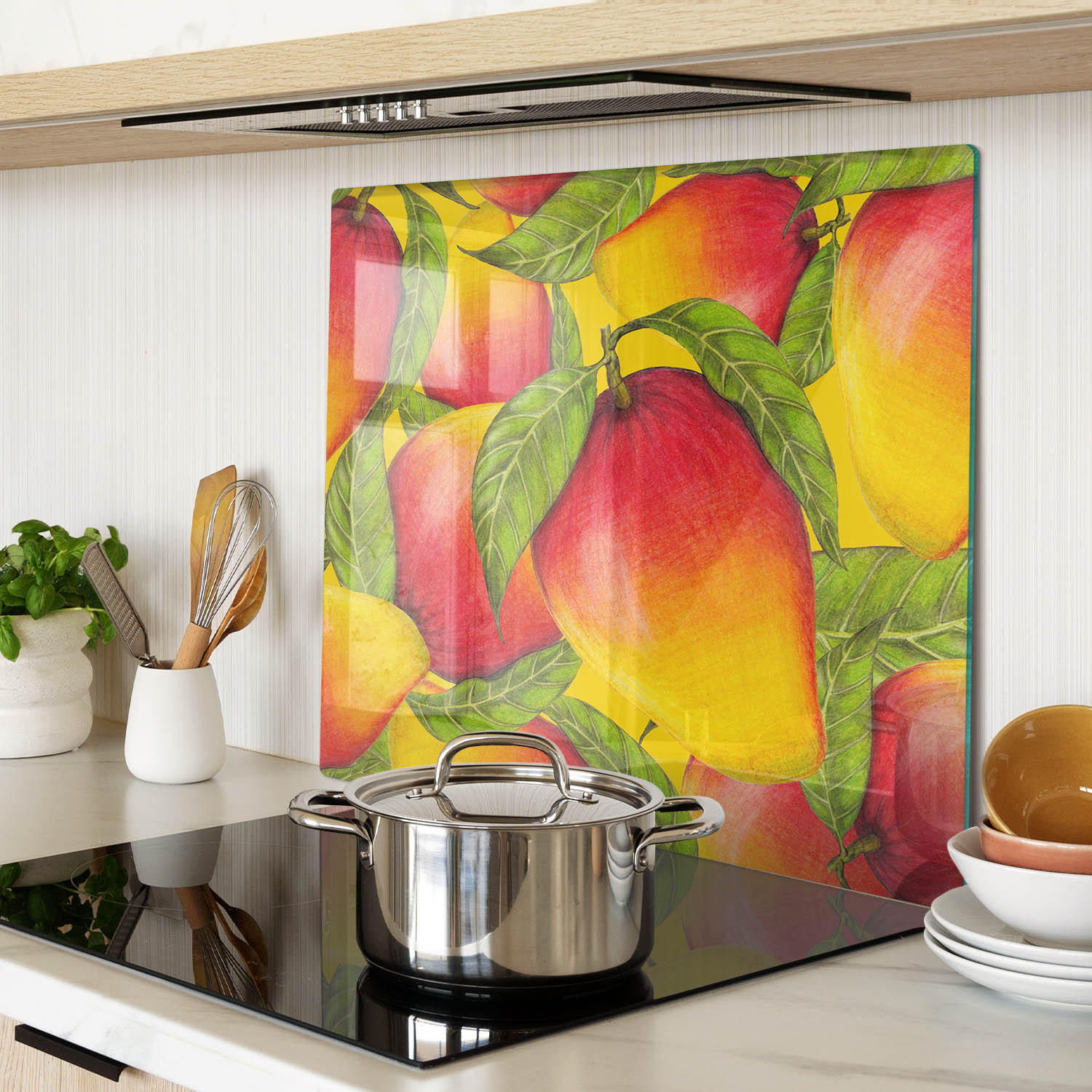 GLASPLATTE 60x52 cm Mango - Multicolor, Glas (60/0.4/52cm) - TULUP