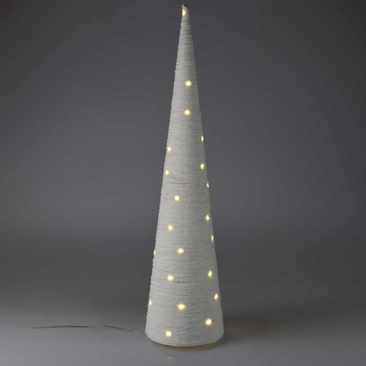 WEIHNACHTSBAUM Stoff LED 80 cm - Weiß, Kunststoff (20/80/20cm) - Home Styling Collection