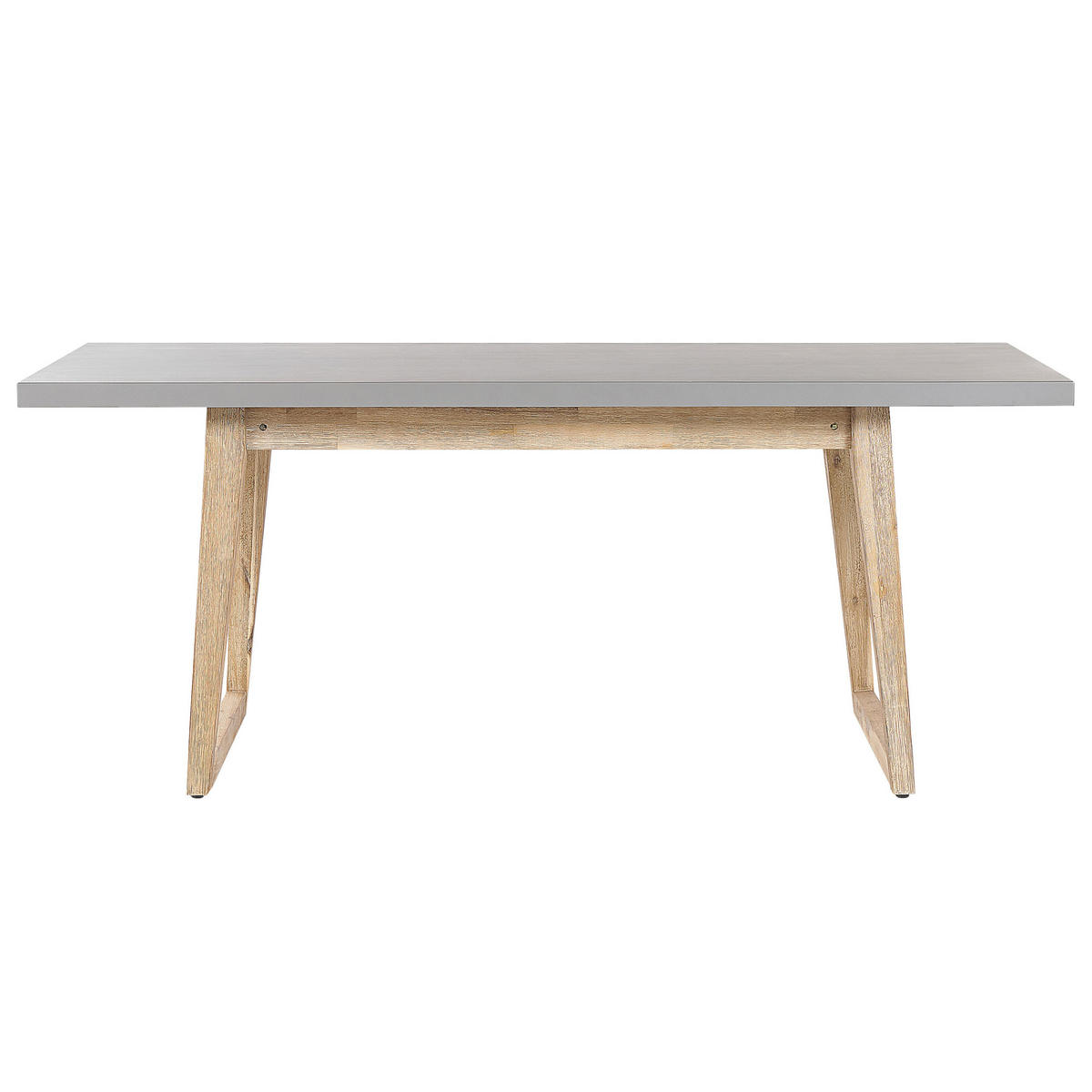 GARTENTISCH Beton/Akazienholz 180/90 cm Oria - Hellbraun/Grau, Stein (90/180/75cm) - Beliani