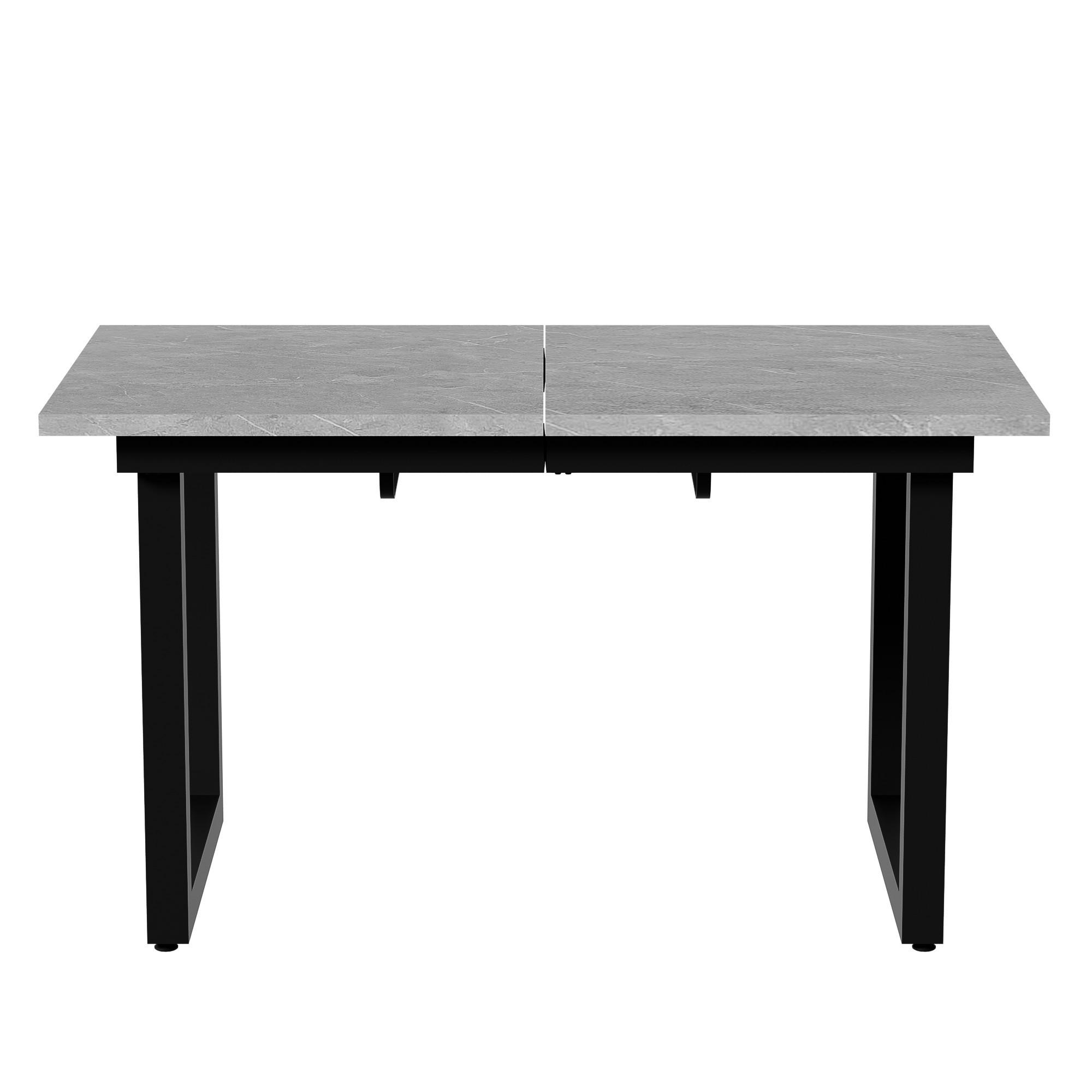 AUSZIEHTISCH Betonoptik 140-180/80/75 cm - Grau, Holz (80/140/75cm) - PANGIVO