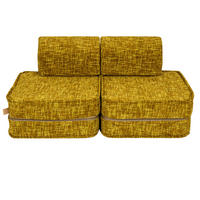 KINDERSOFA, Pocket Basic, Tangle, Goldsenf - Honig, Textil (120/25/60cm) - MeowBaby