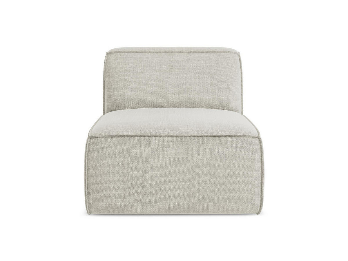 SOFAELEMENT Strukturstoff Beige - Hellbraun/Schwarz, Holzwerkstoff/Kunststoff (80/70/102cm) - Makamii