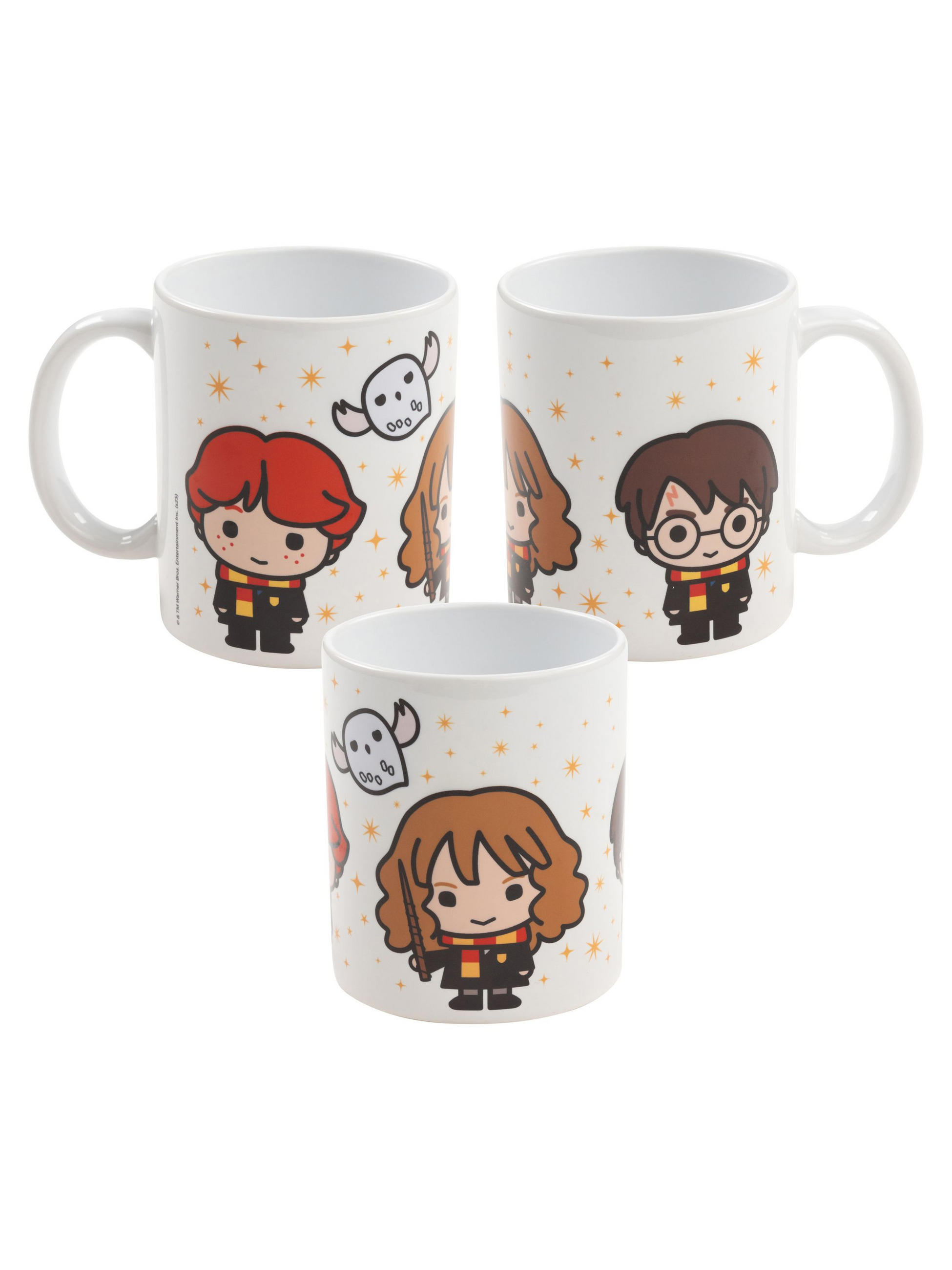 KAFFEEBECHER Harry Potter Trio Weiß 320 ml - Weiß, Keramik (0.32L) - United Labels