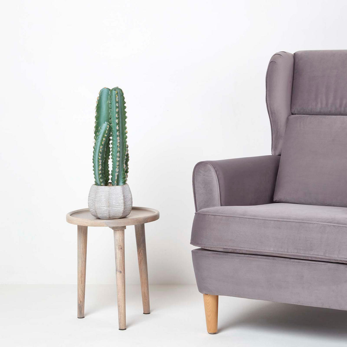 KUNSTPFLANZE Kaktus im Deko-Topf, 49 cm - Grün, Kunststoff (49cm) - Homescapes