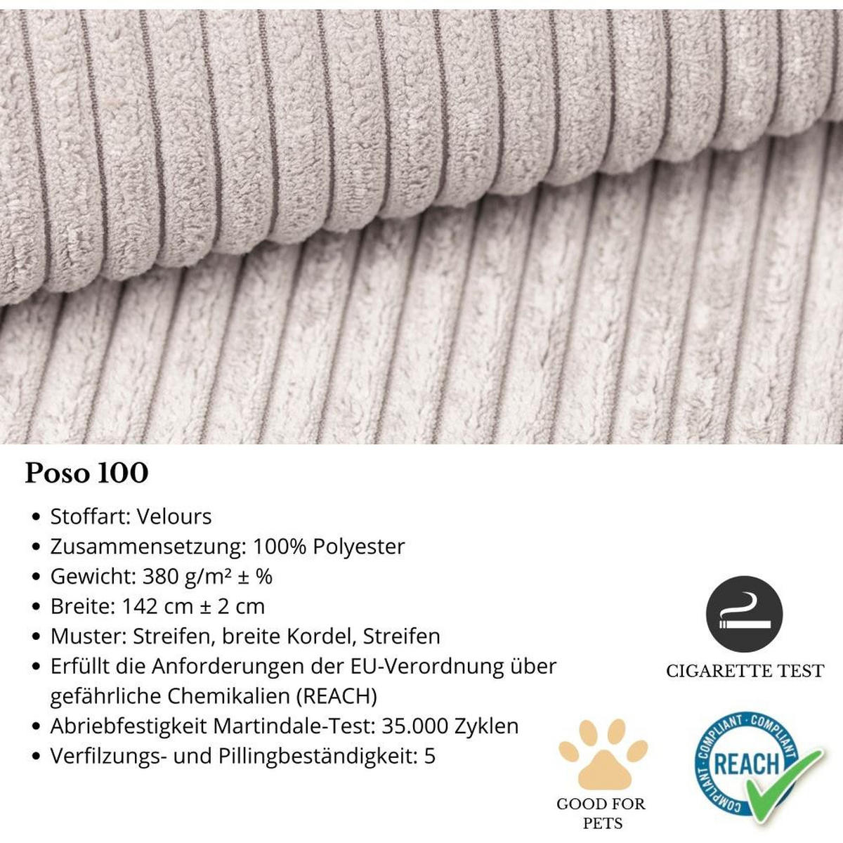 ECKSOFA Parma ohne Schlaffunktion beige rechts - Beige/Schwarz, Textil (314/224cm) - Beautysofa
