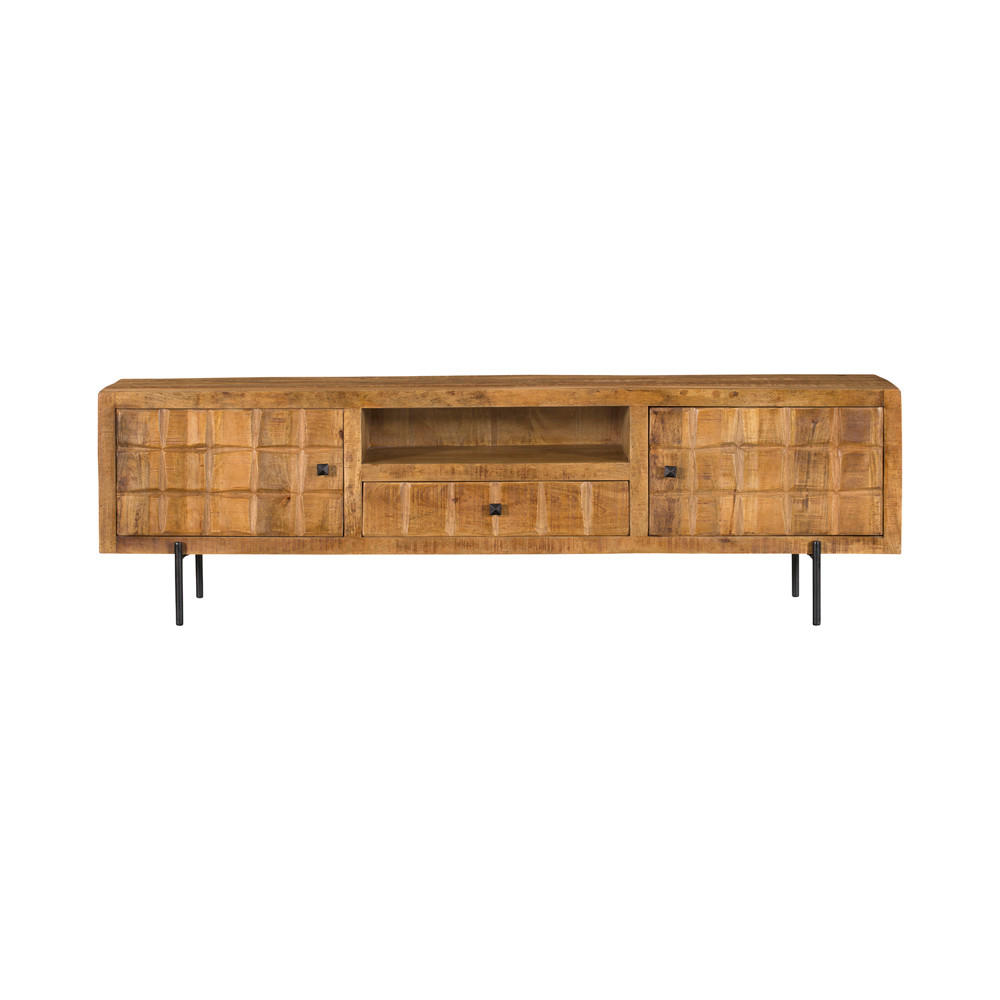 LOWBOARD Savion Mangoholz 180 cm / 40 cm Natur - Naturfarben, Holz (180/55/40cm) - Villa Möbel