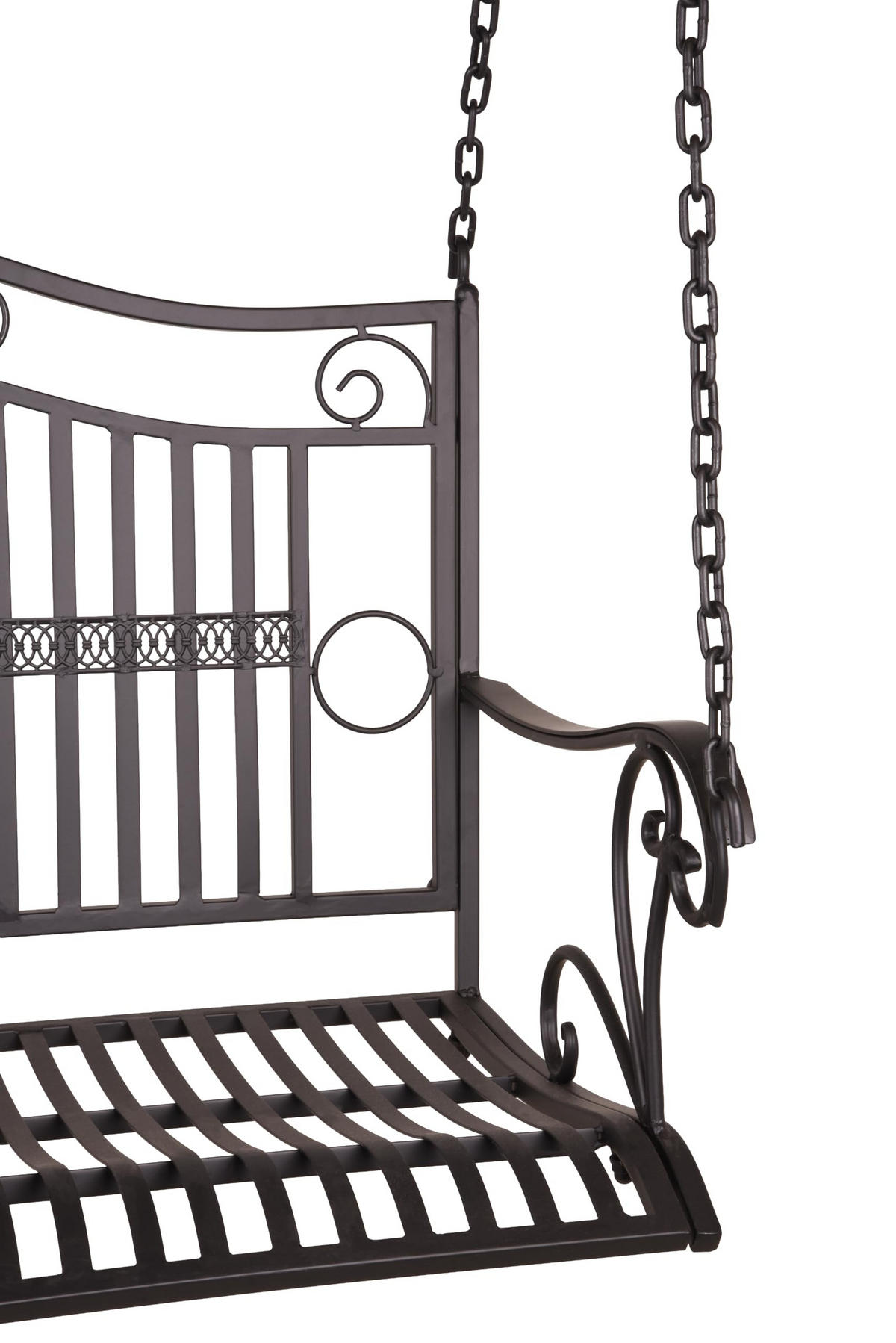 GARTEN-HÄNGEBANK Silvia Hängebank - Schwarz, Metall (50/58/114cm) - DELUKE