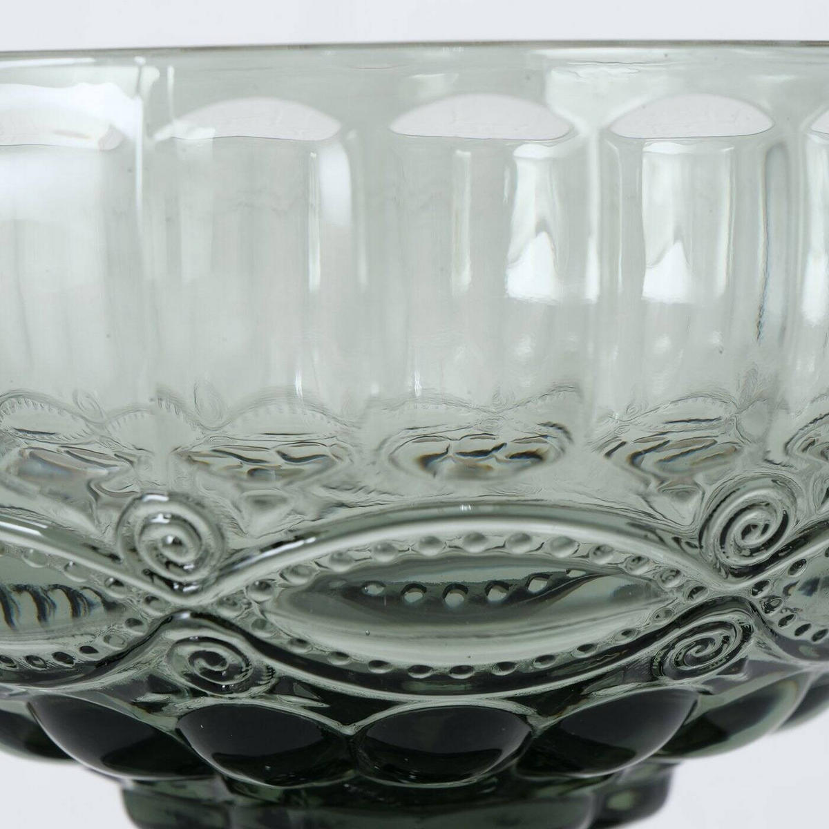 DESSERT- UND EISBECHER Grünes Glas Ø 12 cm - Grau, Glas (12cm) - Boltze Home