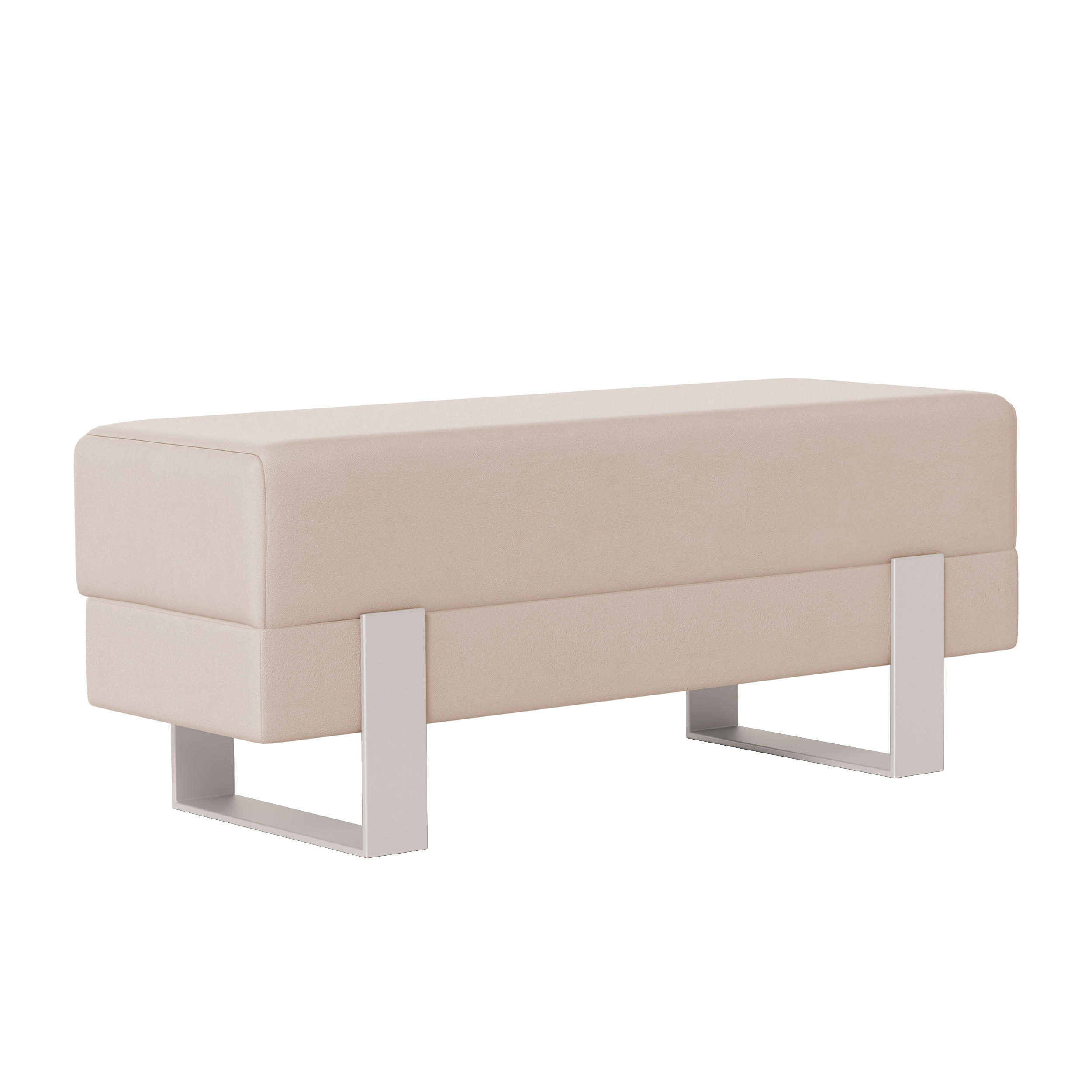 POLSTERBANK RIVA 80 cm Kaschmir / Beige ,Metallgestell - Beige, Metall (80/47/35cm) - Idohome