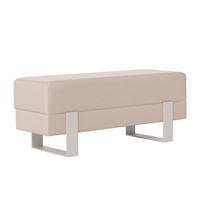POLSTERBANK RIVA 80 cm Kaschmir / Beige ,Metallgestell - Beige, Metall (80/47/35cm) - Idohome