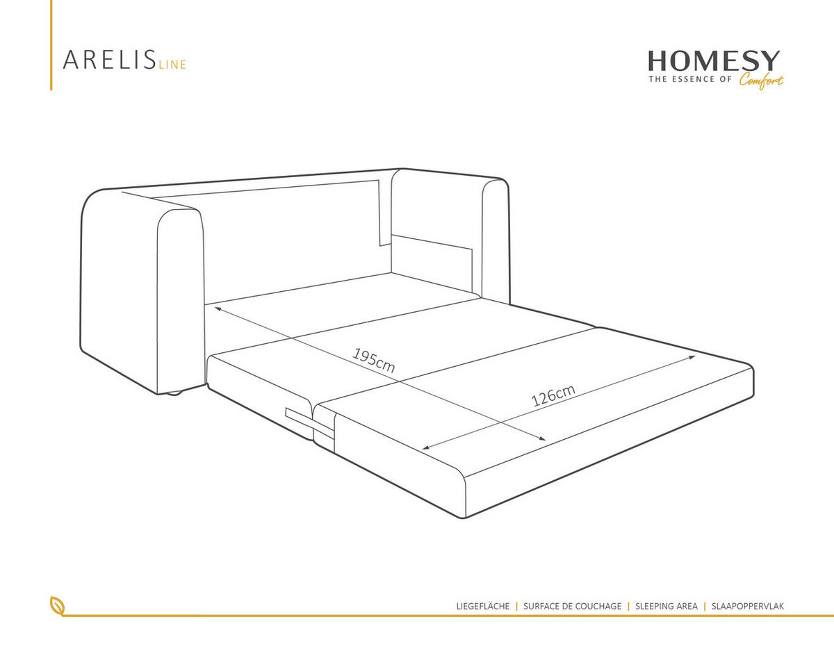 SCHLAFSOFA Arelis Schlafsofa mit Bettfunktion, dunkelgrau - Dunkelgrau, Holz (160/78/69cm) - Homesy