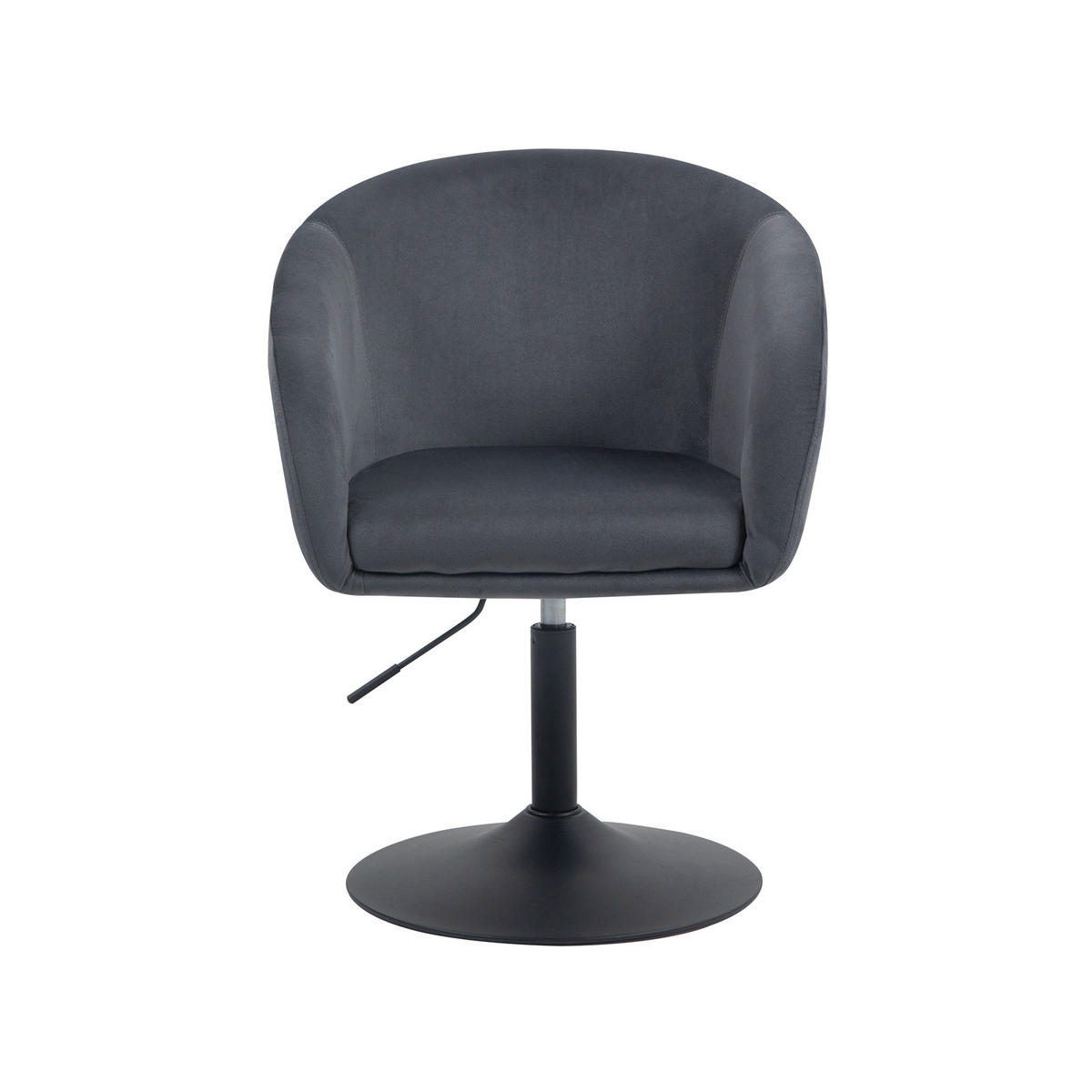 LOUNGESESSEL JAMAIKA mit Armlehnen Samt - Dunkelgrau, Textil (59/95/59cm) - SVITA