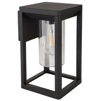 LED WANDLEUCHTE Aluminium Schwarz-Matt Klar - Klar, Glas (16.5/15/27cm) - Globo Lighting