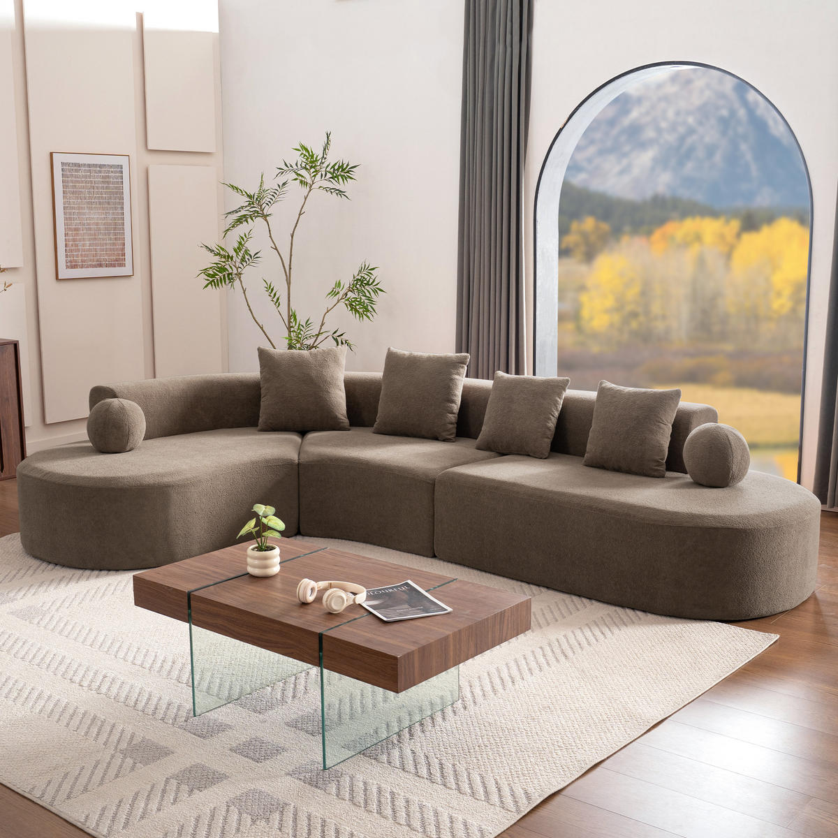 L-FÖRMIGES ECKSOFA Schwarz 252,5/163/65 cm 4-Sitzer Modular mit Memory Foam - Schwarz, Kunststoff (252.5/163cm) - PANGIVO