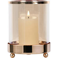 KERZENHALTER Gold 12 x 12 x 29 cm - Goldfarben, Glas (13/13/10cm)