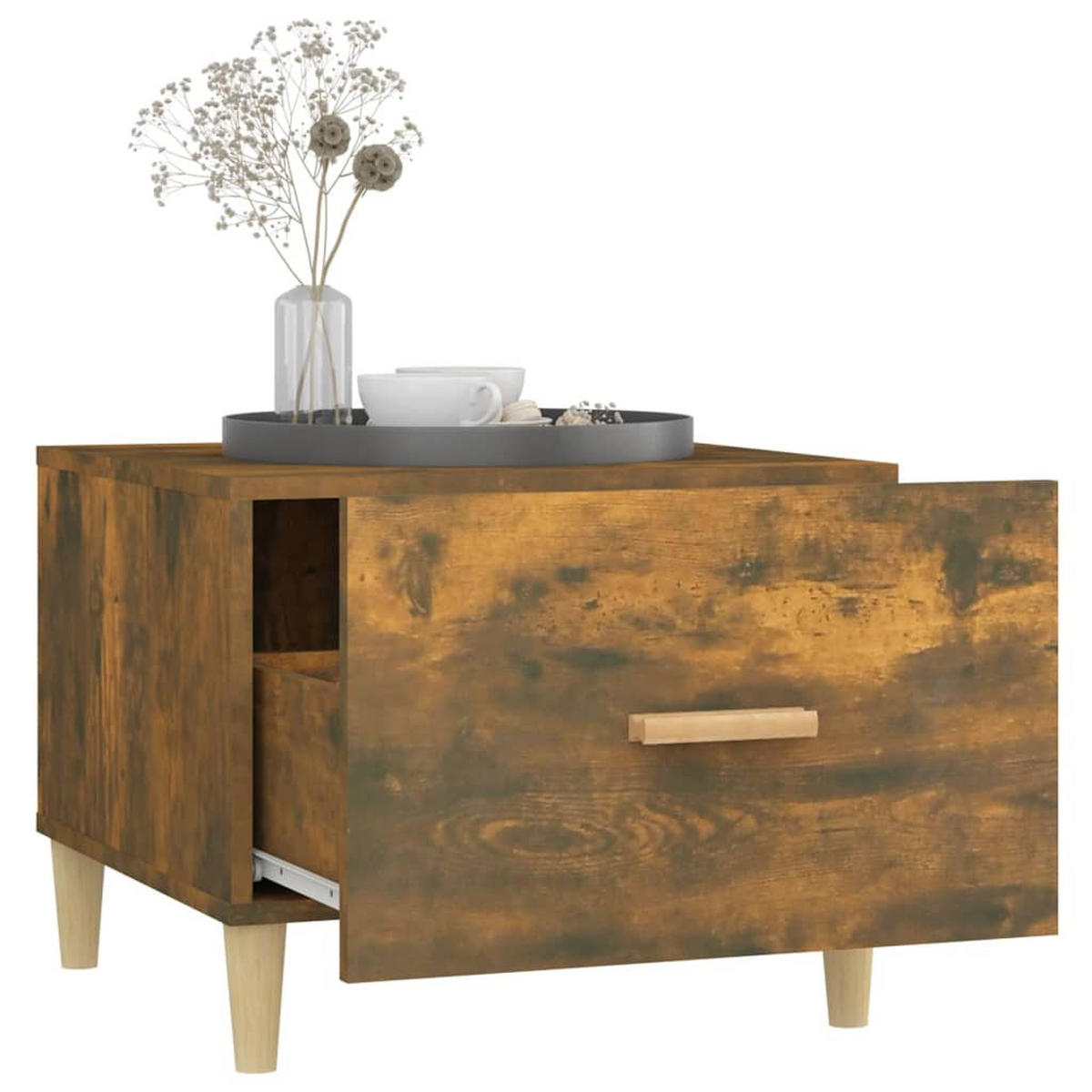 COUCHTISCH Räuchereiche 50x50x40 cm Holzwerkstoff - Braun, Holzwerkstoff (50/50/40cm) - furnicato