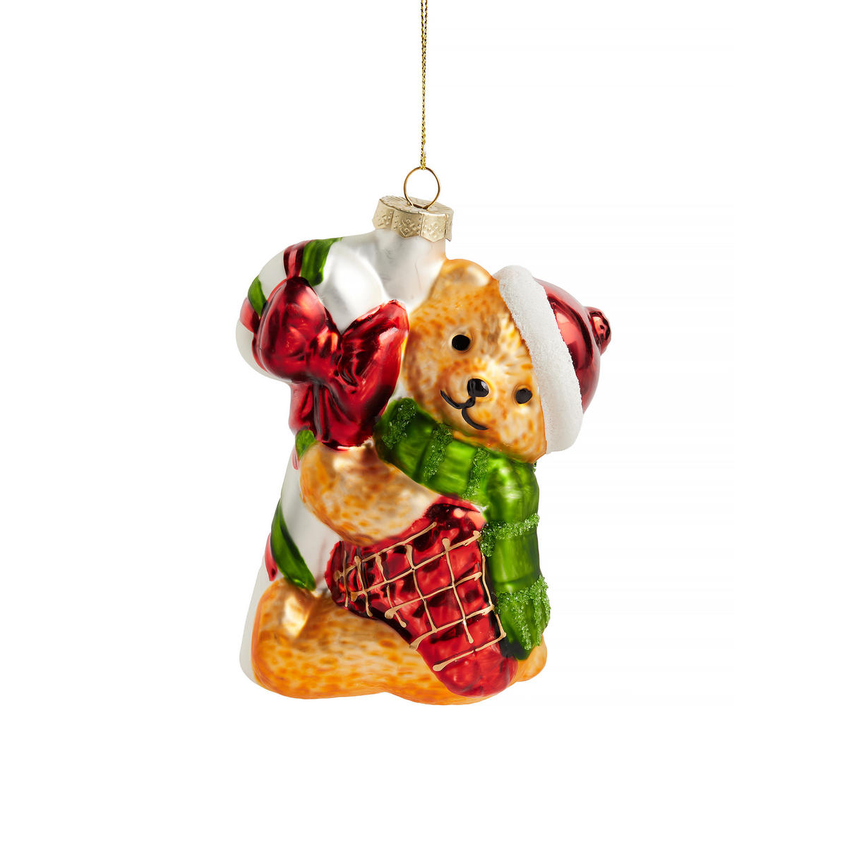 WEIHNACHTSKUGEL Glas BERO, 10x14 cm, Bär, Christbaumkugeln, Weihnachtsdeko Xmas, Christmas Deko - Braun, Glas (10.5/6/14.5cm) - home&you
