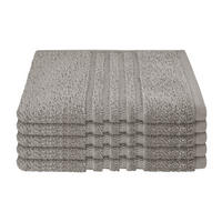 GÄSTETUCHSET Milano - 5-teilig - 30 x 50 cm - Hellgrau - Hellgrau, Textil (30/50cm) - SCHIESSER