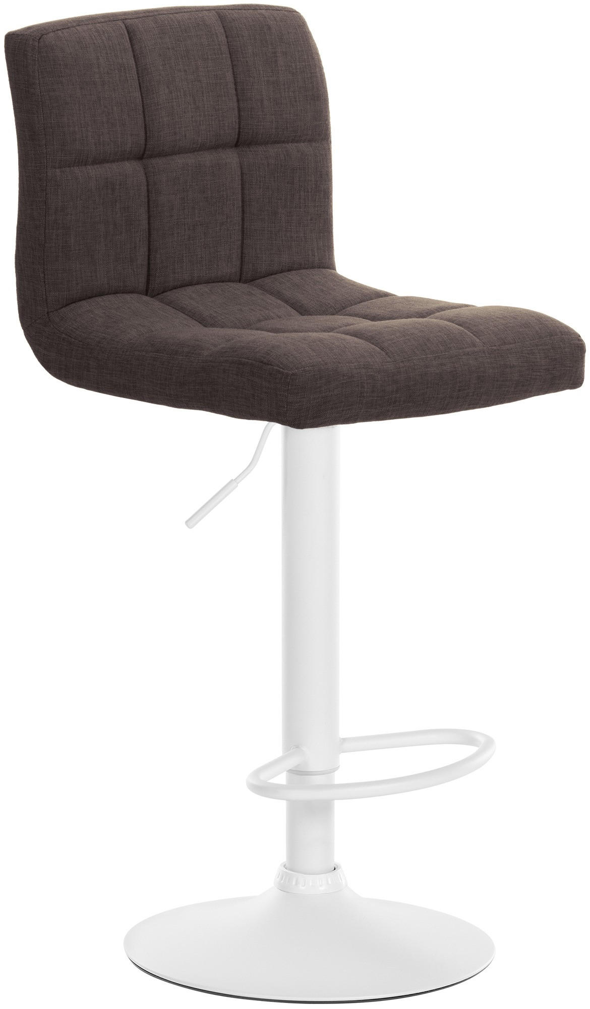 BARHOCKER Stoff braun - Weiß/Braun, Textil/Metall (46/94/47cm) - CLP