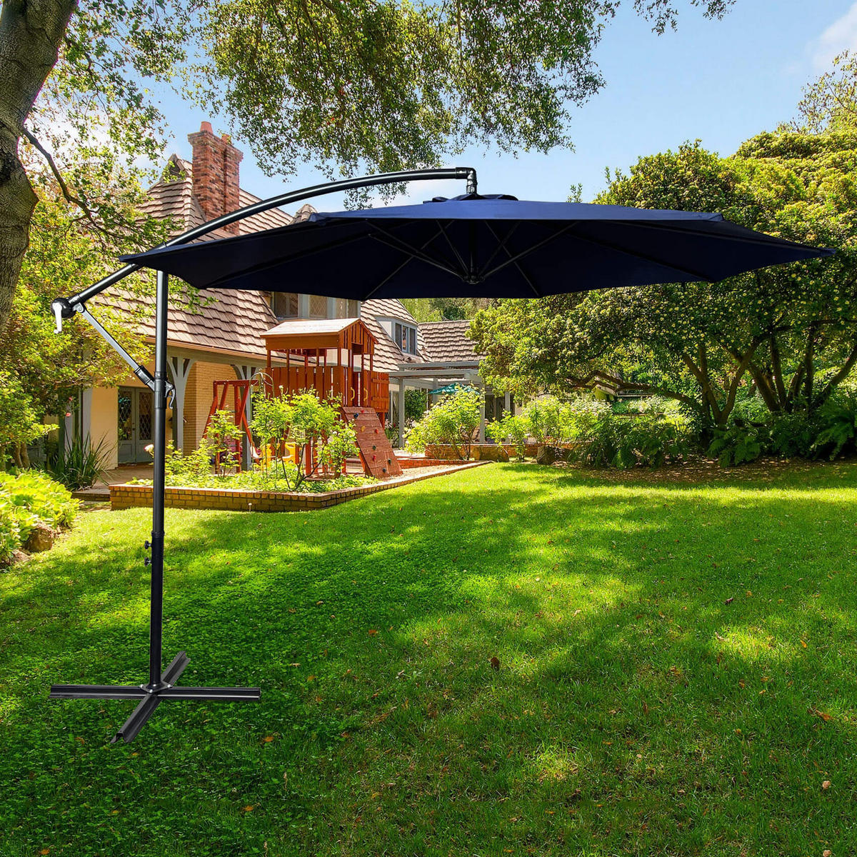 SONNENSCHRIM Marine 245/300 cm - Schwarz/Dunkelblau, Metall (300/300cm) - Akord