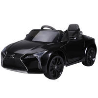 KINDERAUTO von Lexus Kinderfahrzeug Elektroauto mit MP3 Licht Musik Schwarz - Schwarz, Kunststoff (106/63/44cm) - HOMCOM