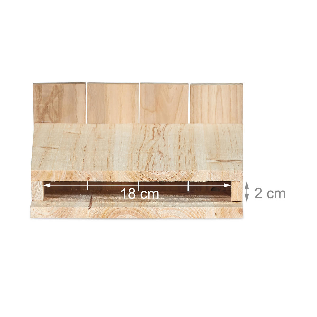 4XFLEDERMAUSKASTEN - Hellbraun, Holz/Metall (22.5/34/13cm) - Relaxdays