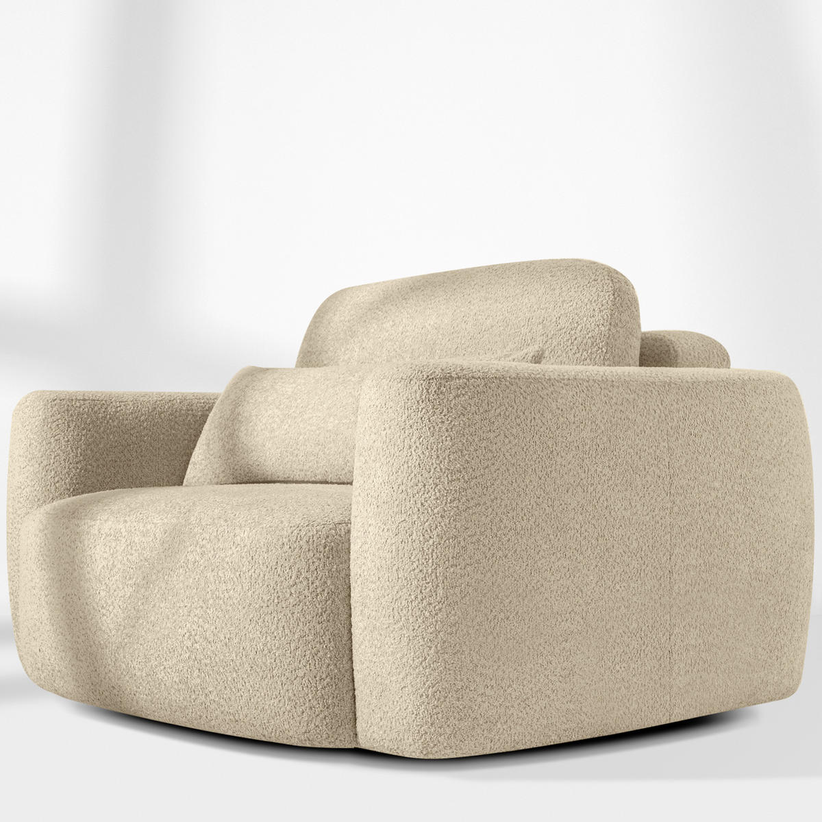 SESSEL ELOSA - Beige, Holz/Textil (145/85/115cm) - KONSIMO®