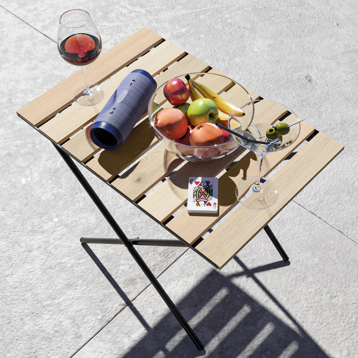KLAPPTISCH Cavallino - Naturfarben, Holz/Metall (40/60/57cm) - [en.casa]