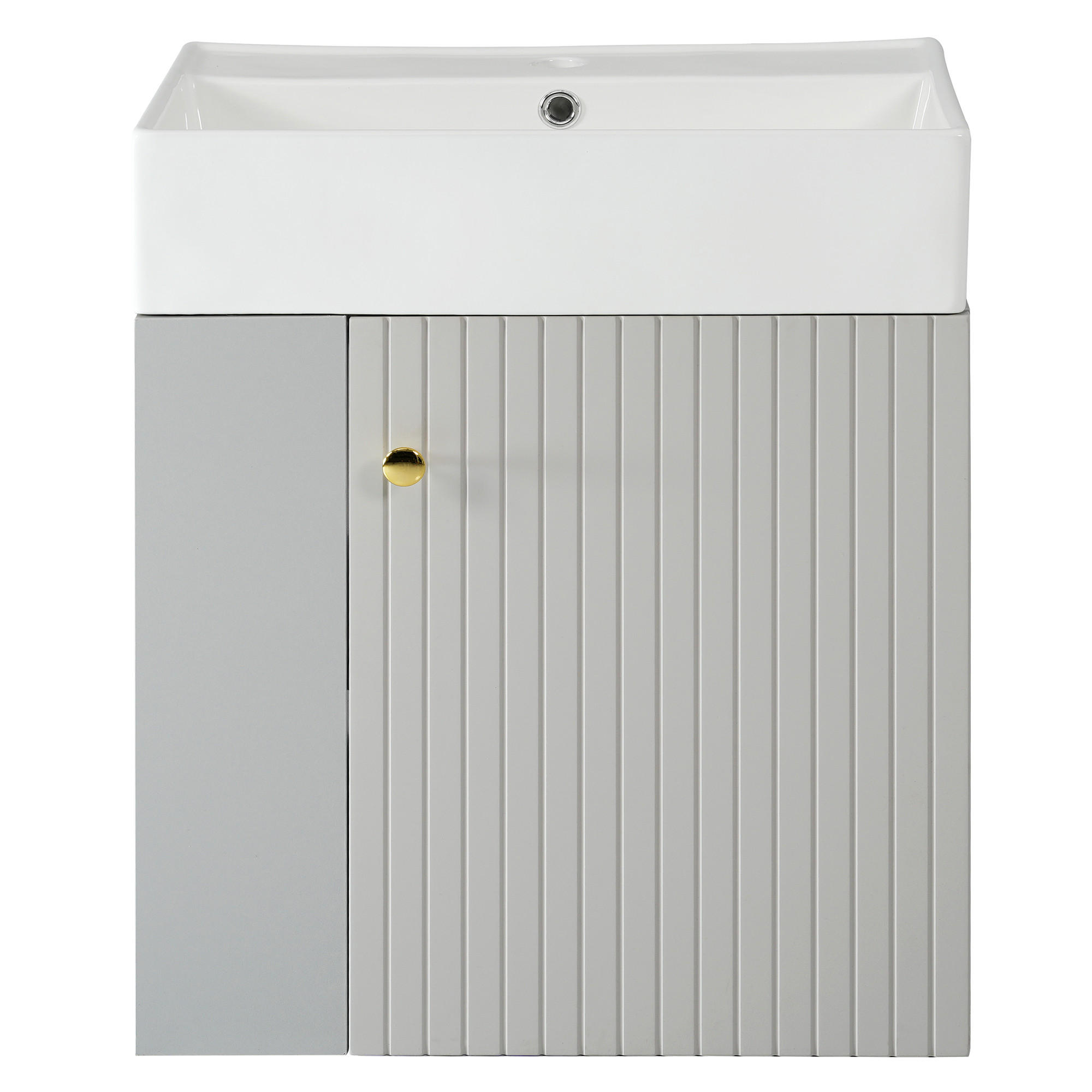 WASCHPLATZ Hellgrau 55/31/66,5 cm - Grau, Holz (55/66.5/31cm) - PANGIVO