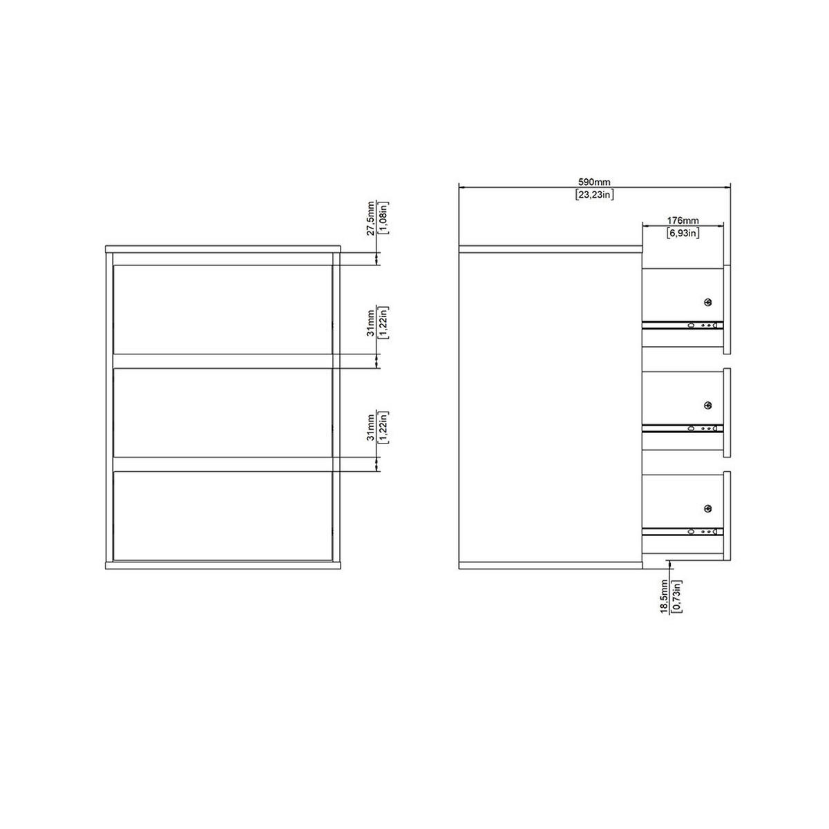 SCHUBLADENEINSATZ, Catania, Weiß, Holzwerkstoff, 71 x 40 x 51 cm - Weiß, Holzwerkstoff (71/51/40cm) - ebuy24