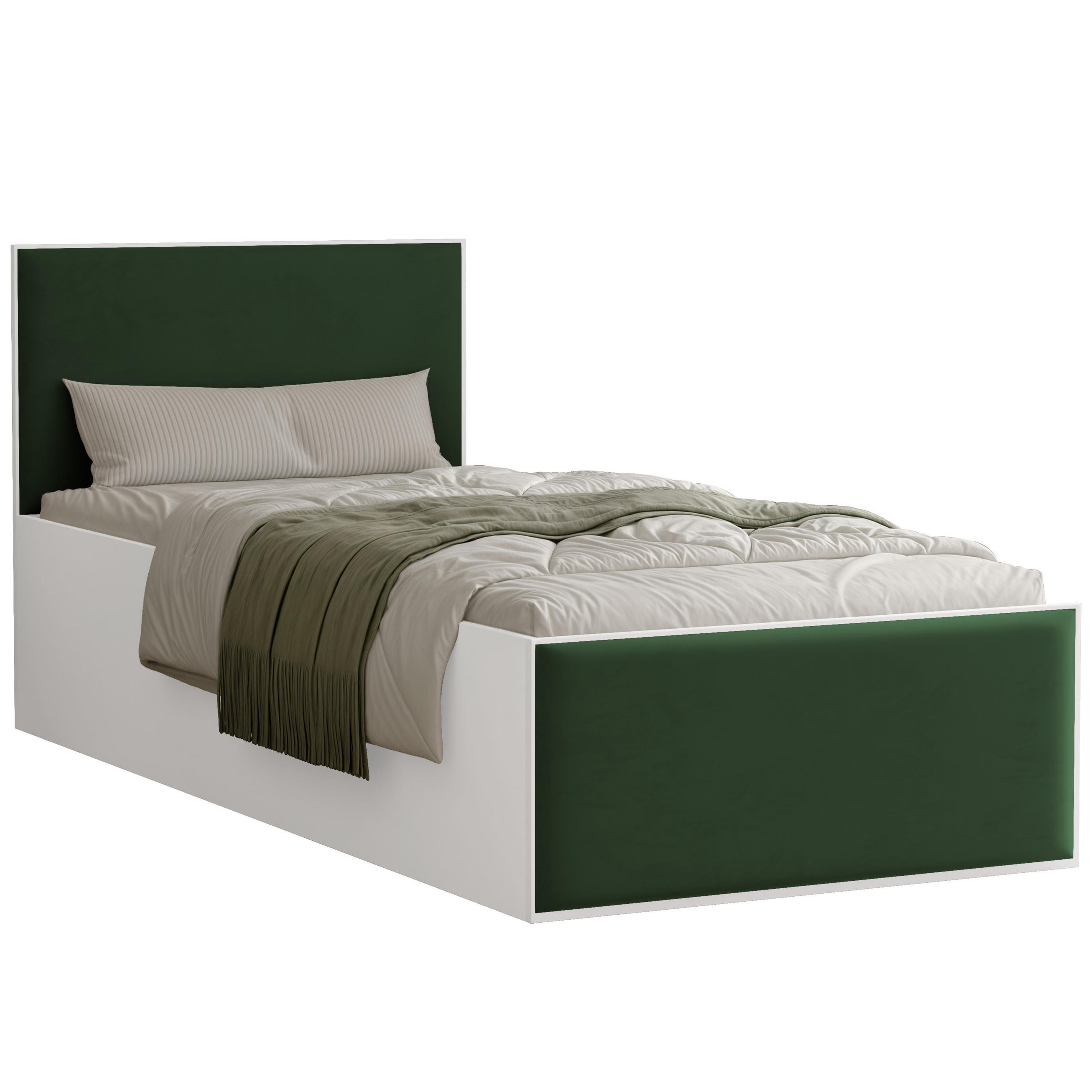 Idohome Polsterbett Dunkelgrün 90x200 cm