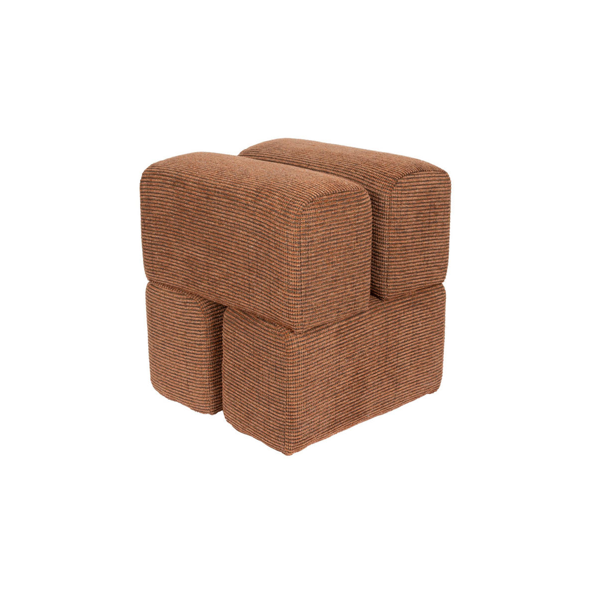 SITZHOCKER Staple Pouf/ Orange - Terracotta/Orange, Kunststoff (40/45/40cm) - Housecraft Living
