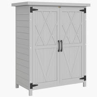 GERÄTESCHUPPEN DE-17602 3 Böden, verzinktes Metalldach Grau - Grau, Holz (75/90/40cm) - ComfortXL
