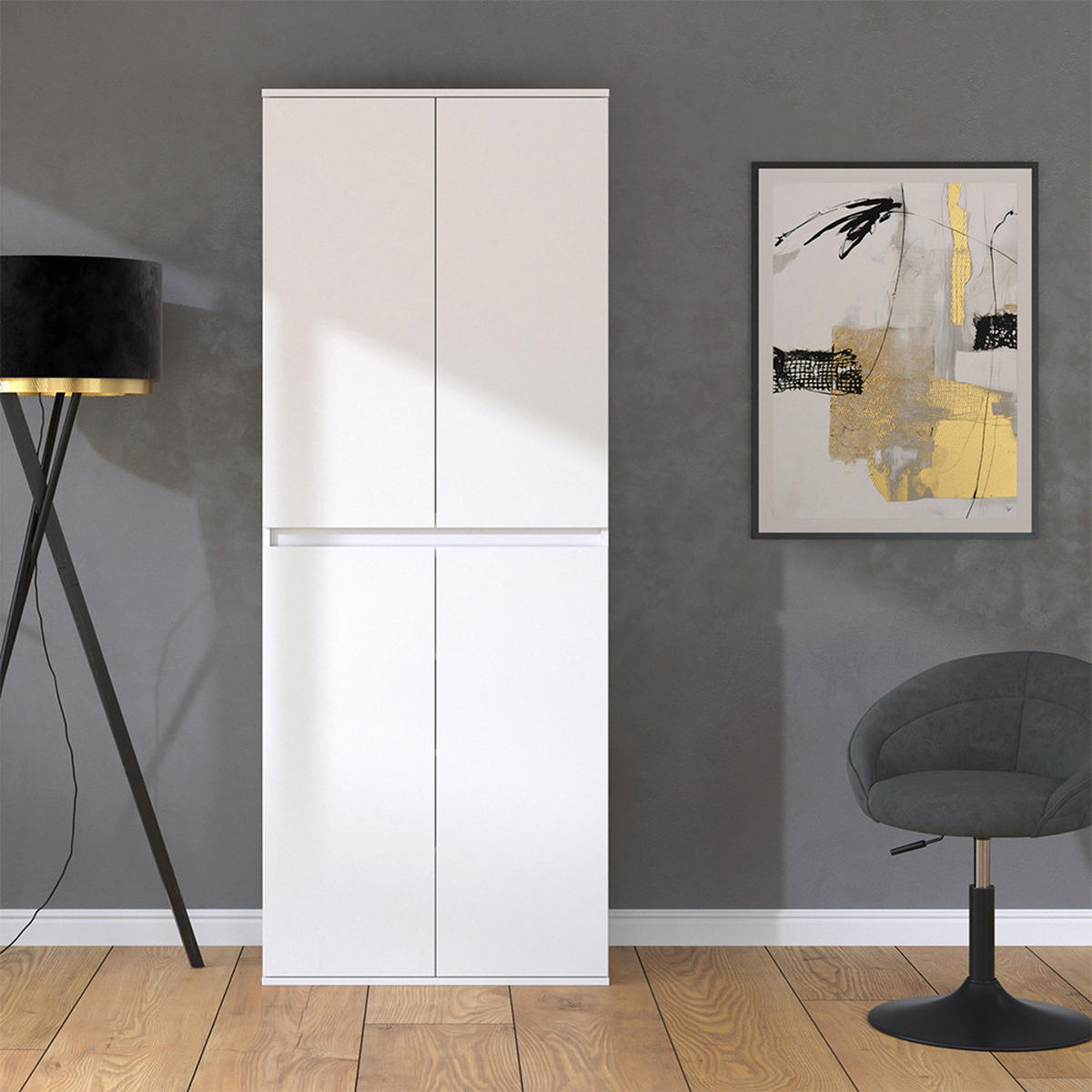 ŠATNÍ SKŘÍŇ Claus Bílá - bílá, kompozitní dřevo (74/191.5/40cm) - Vicco