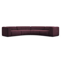 ECKSOFA Chenille Stoff Rot - Rot/Weinrot, Kunststoff/Textil (318/318cm) - Makamii