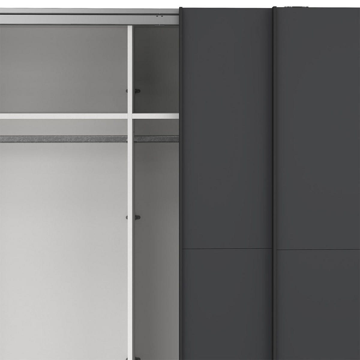 SCHIEBETÜRENSCHRANK, Como, Grau, Holzwerkstoff, 244 x 67 x 221 cm - Grau, Holzwerkstoff (244/221/67cm) - ebuy24