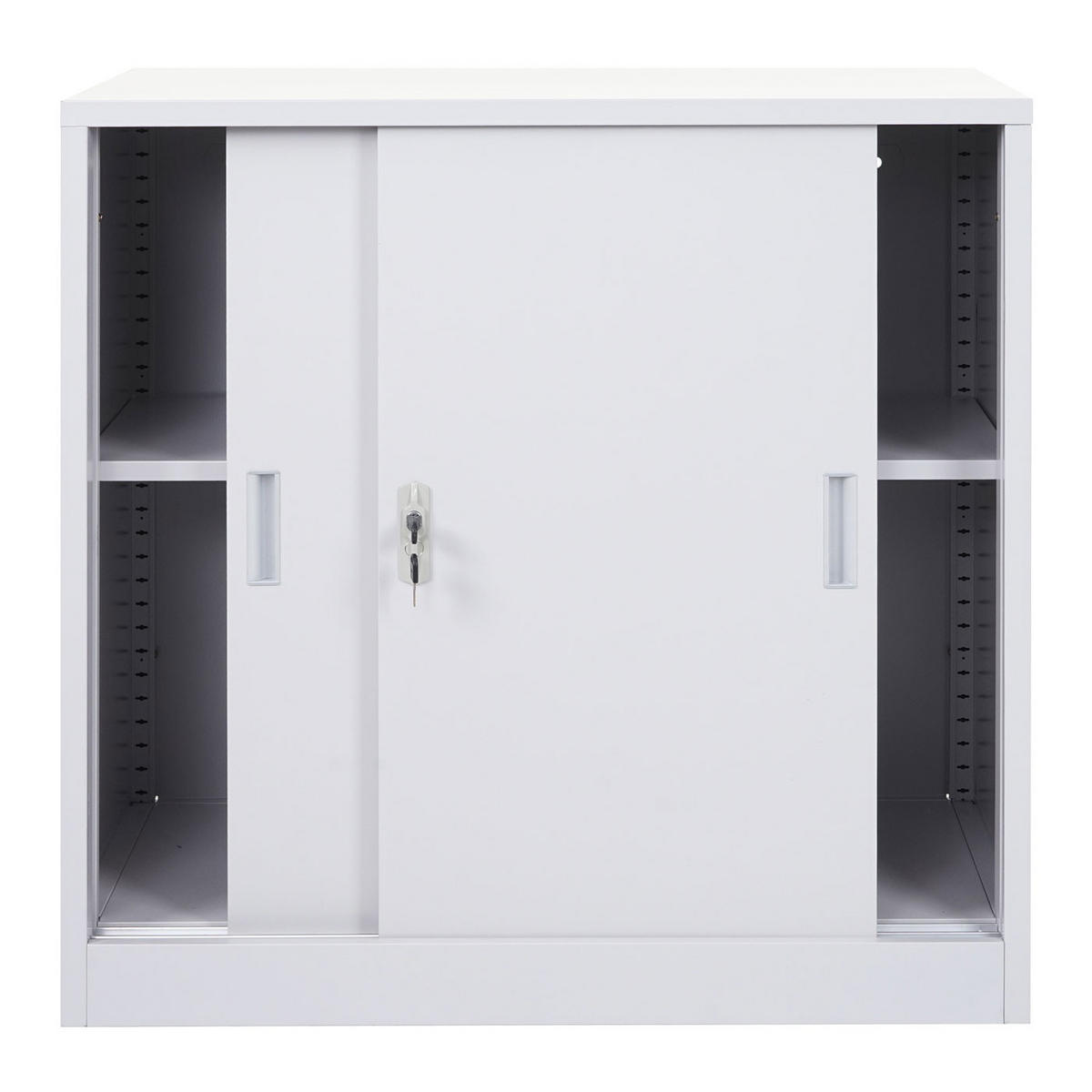 AKTENSCHRANK Grau - Grau, Metall (90/90/45cm) - MCW