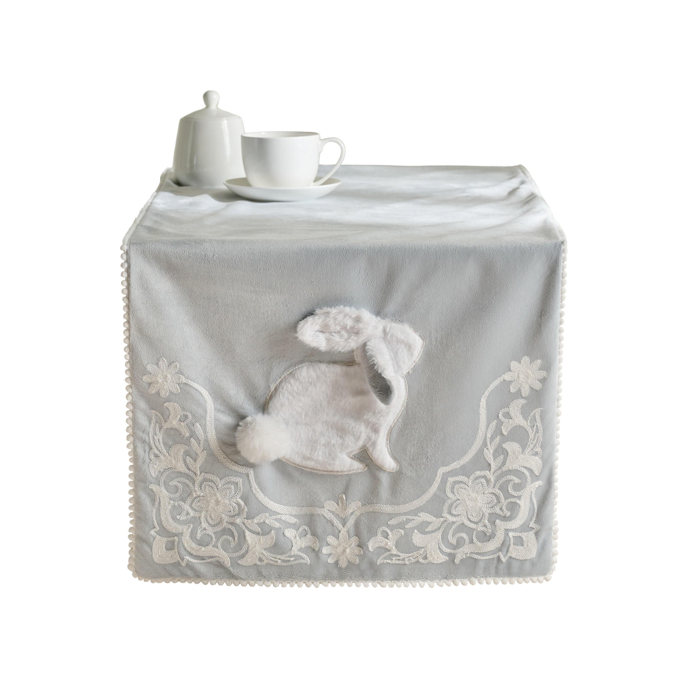 TISCHLÄUFER Blando - Hellblau, Textil (180/45/1cm) - home&you