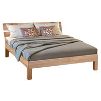 MASSIVHOLZBETT LEAH Buche massiv mit Kopfteil 180/200 cm - Naturfarben, Holz (180/200cm) - Coemo