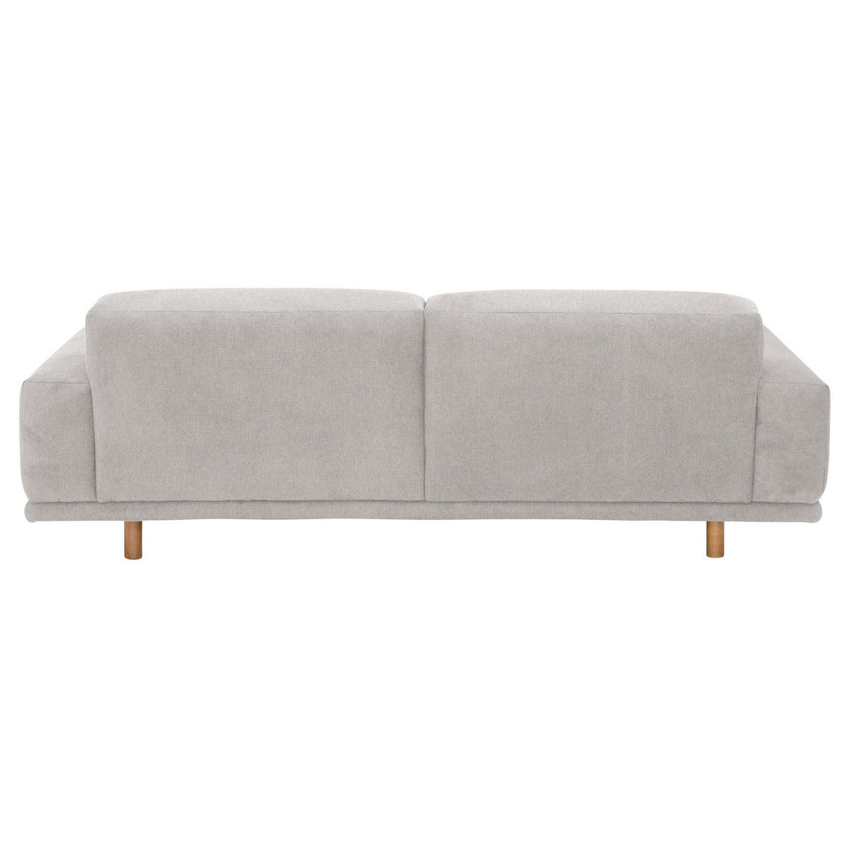 SOFA 2,5-Sitzer Kattryna Flachgewebe silber - Silberfarben, Kunststoff (202/70/92cm) - 58aufmkessel