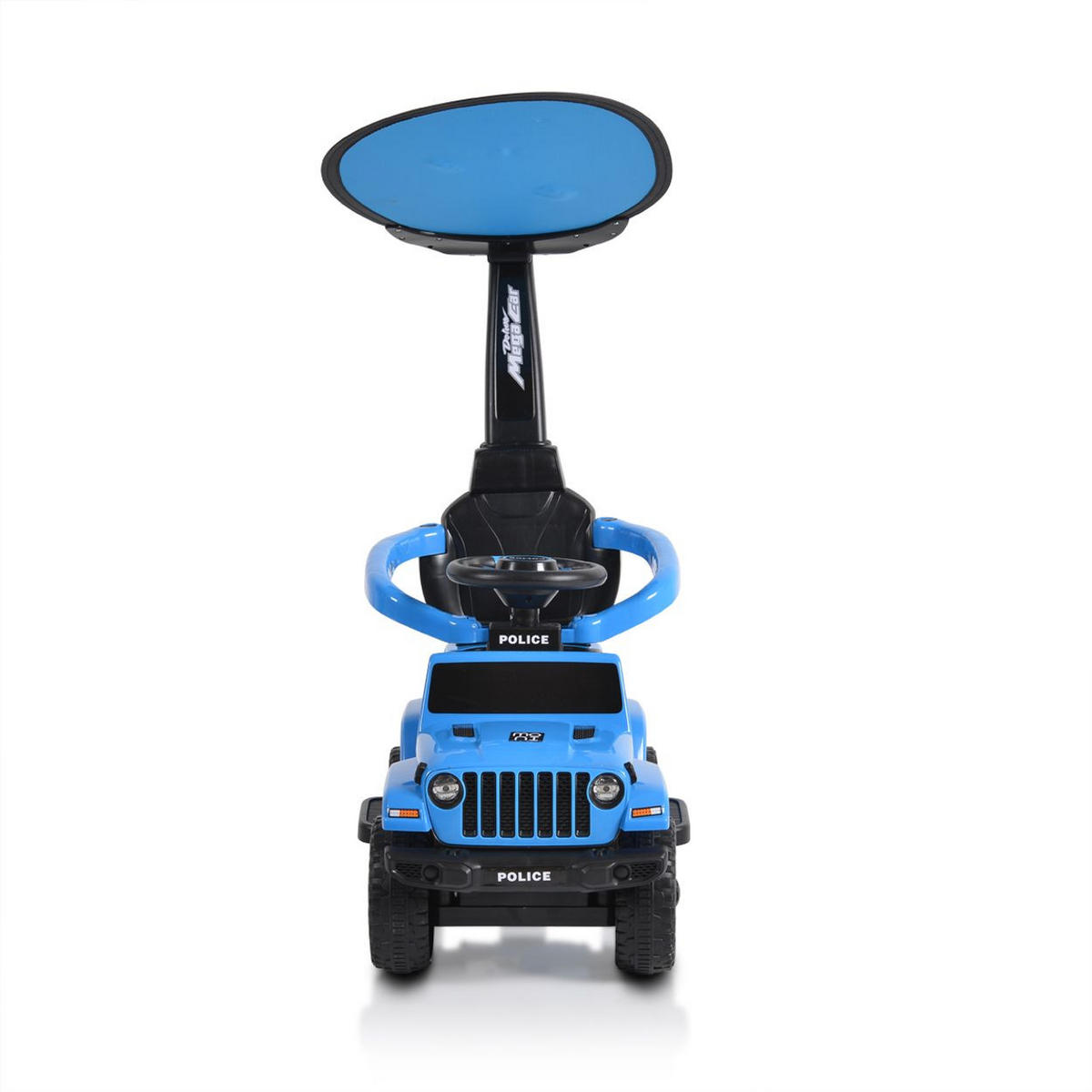 RUTSCHER Police blau Musikfunktion Schiebestange Dach Sicherheitsbügel - Blau, Kunststoff (82/37/90cm) - Moni