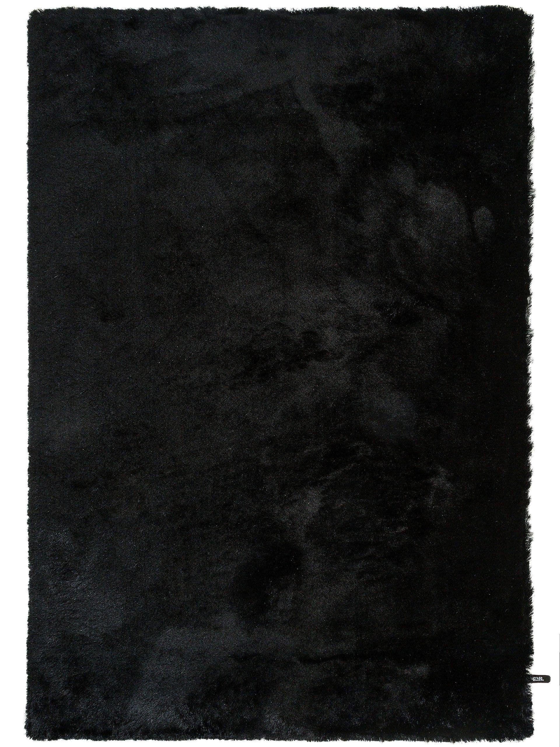 HOCHFLORTEPPICH Whisper Schwarz 80x150 cm - Schwarz, Textil (80/150cm) - benuta Nest