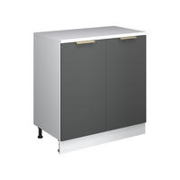 SKRINKA DO PODKROVIA Rion Antracitové zlato 80 x 81.6 cm bez sklonu s 2 dverami - antracitová, kompozitné drevo (80/83.8/46cm) - Vicco
