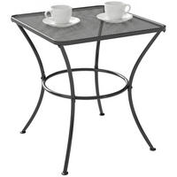 GARTENTISCH,QUADRATISCH Stahl perforiert 45x45x50cm,schwarz - Schwarz, Metall (45/45/50cm) - Vallsero