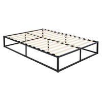 METALLBETT 200/160 cm - Schwarz, Metall (160/200cm) - ML-DESIGN