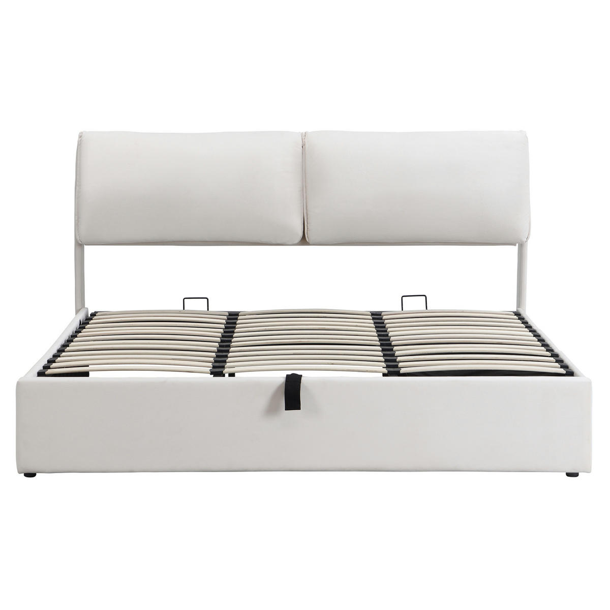 POLSTERBETT 160/200 cm mit hydraulischem Bettkasten, 3 Schubladen und verstellbarem Kopfteil, Beige - Beige, Textil (160/200cm) - Redom