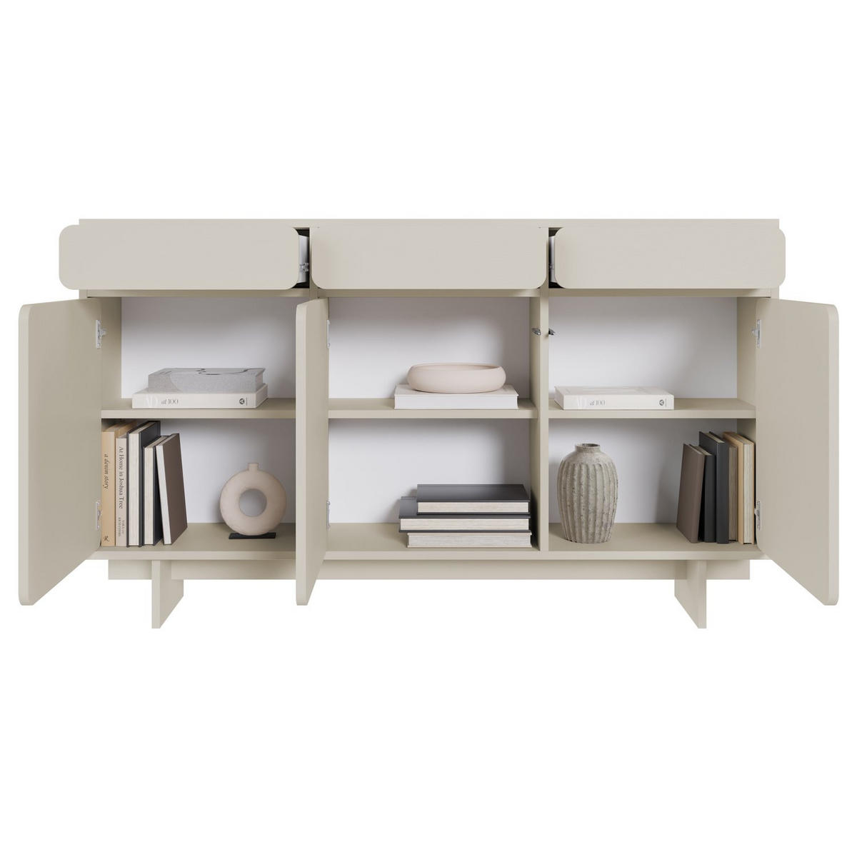 SIDEBOARD Wuwu Greige 150 cm - Taupe, Holzwerkstoff (150.5/88/35cm) - Selsey