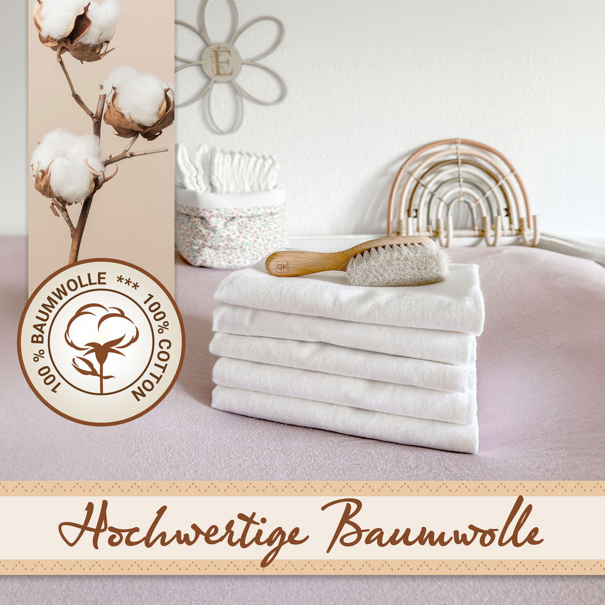 SPUCKTÜCHER, 5er-Set, 80x80 cm, 100% Baumwolle, Weiß - Weiß, Textil (80/80cm) - Zollner